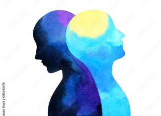 뉴욕 청소년 24%가 정신건강 문제 경험 bipolar disorder mind mental health connection watercolor painting illustration hand drawing design symbol