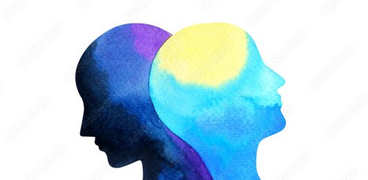 뉴욕 청소년 24%가 정신건강 문제 경험 bipolar disorder mind mental health connection watercolor painting illustration hand drawing design symbol