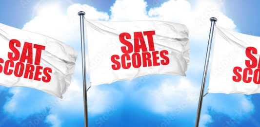 SAT 응시 10% 증가, 점수는 22점 하락 sat scores, 3D rendering, triple flags