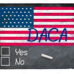 연방항소법원 “DACA는 불법” 1심 판결 유지 DACA concept using chalk on slate blackboard